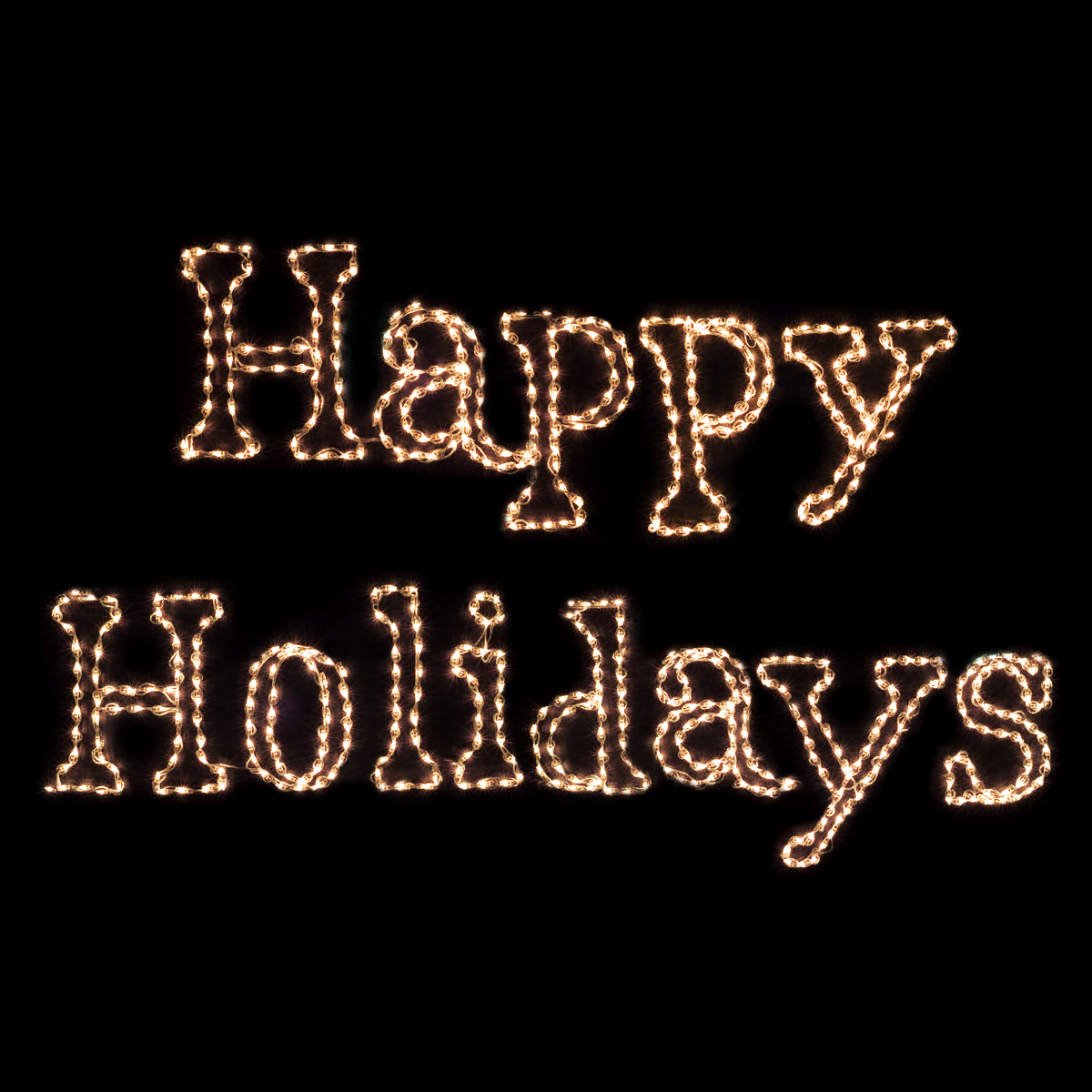 Holidynamics Sign LED Happy Holidays Classic White 18'