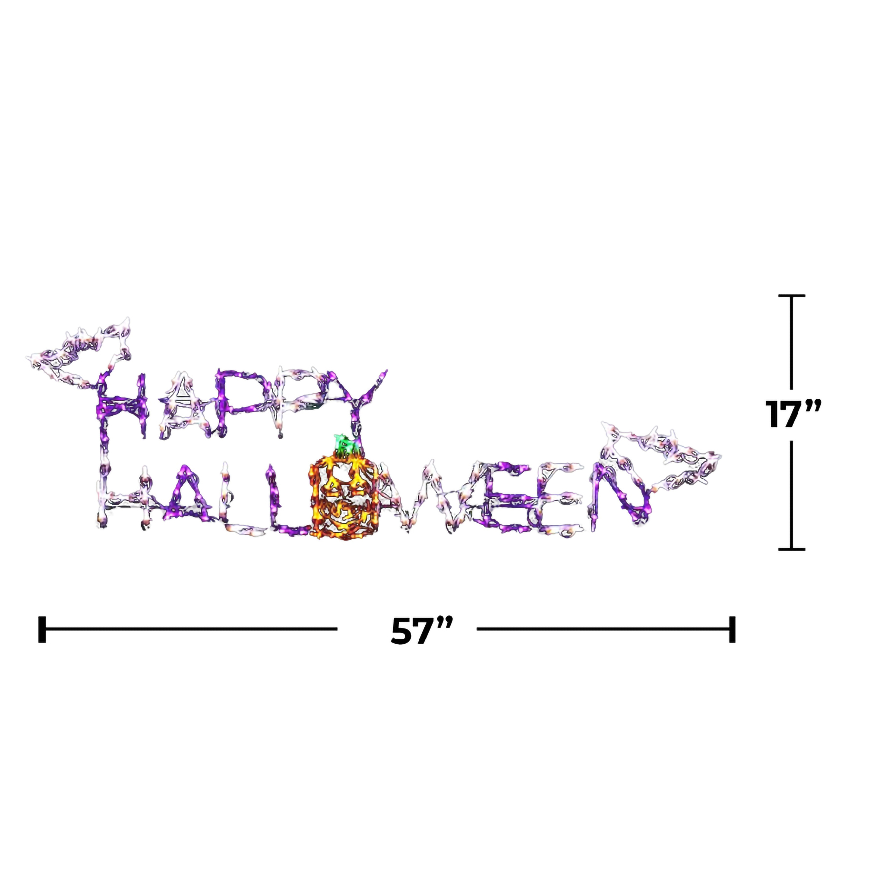 Holidynamics LED Halloween Sign Happy Halloween 57"