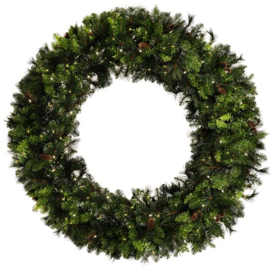 Picture of Mixed Noble Wreath 72", Classic White