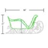 Picture of SALE!!! Dynamic RGB In-depth 3D Sleigh 72"