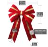 Picture of 18" Red Velvet Bow with Gold Center Stripe