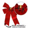 Picture of 18" Red Velvet Bow with Gold Center Stripe