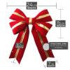 Picture of 24" Red Velvet Bow with Gold Center Stripe