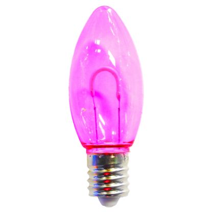Picture of C9 LED U Filament Clear Bulbs Pink Transparent - Pack of 25