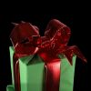 Picture of Nylon Green Gift Boxes with Red Mylar Bows, Set of 3