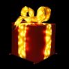 Picture of 18" Nylon Red Gift Box with Gold Lighted Bow