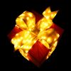Picture of 18" Nylon Red Gift Box with Gold Lighted Bow