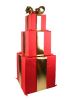 Picture of Nylon Red Gift Boxes with Gold Mylar Bows, Set of 3