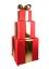 Picture of Nylon Red Gift Boxes with Gold Mylar Bows, Set of 3