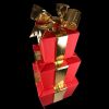 Picture of Nylon Red Gift Boxes with Gold Mylar Bows, Set of 3