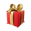 Picture of 3D Nylon Gift Box 24", Red with Gold Mylar Bow