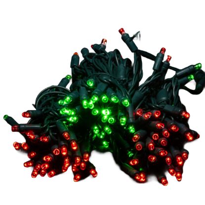 Picture of Effects 5MM Light Set 200 count, 4" spacing, Green Cord