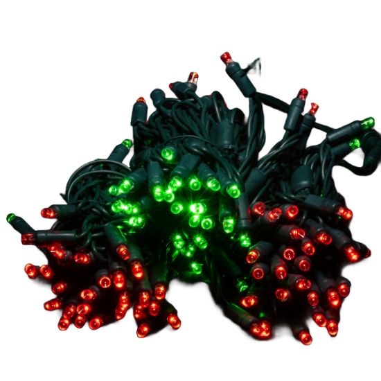 Picture of Effects 5MM Light Set 200 count, 4" spacing, Green Cord