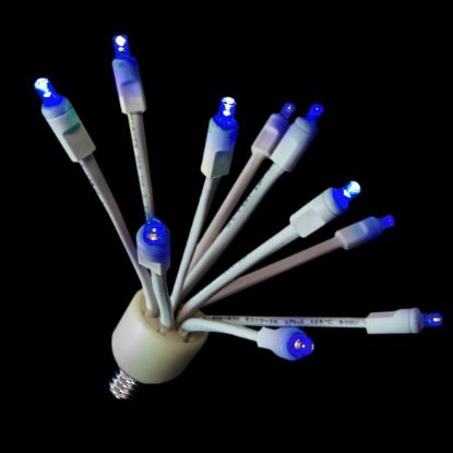 Picture of C9 Glitzer - Twinkle Blue lights w/white base