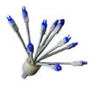Picture of C9 Glitzer - Twinkle Blue lights w/white base