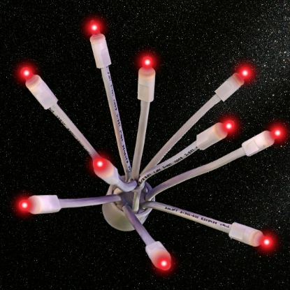 Picture of C9 Glitzer - Twinkle Red lights w/white base