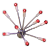 Picture of C9 Glitzer - Twinkle Red lights w/white base