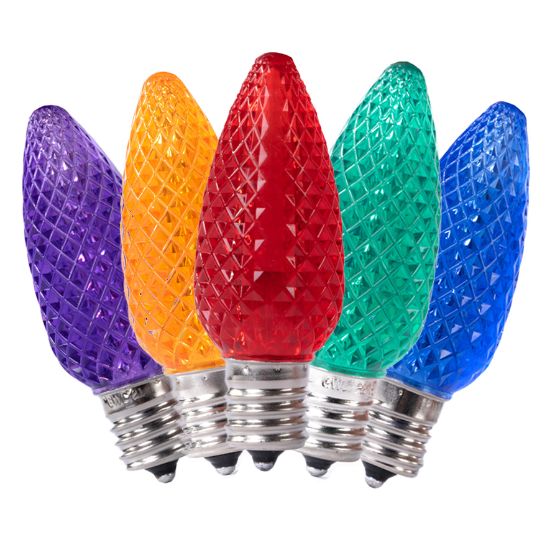 Picture of C9 LED Polycarbonate Bulb - Multi Transparent