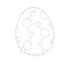 unlit multicolored Poka dot lighted egg on white background