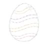 unlit multicolored swirl lighted egg on white background