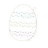 unlit multicolored chevron striped lighted egg on white background