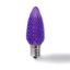 Single C9 bulb, purple, on white background