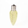 Single C9 bulb, yellow, on white background