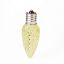 Single C9 bulb, yellow, on white background
