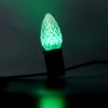 C7 Green bulb, displayed lit