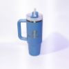 Indigo colored Stanley cup, 30 oz, displayed on white background