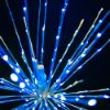 Extreme close-up of the Blue Spritzer displayed lit on a black background