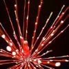 Extreme close-up of the red Spritzer displayed lit on a black background