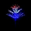 Paramount Spritzer yard stake decoration illuminated Patriotic themed in red, white and blue against a black background.