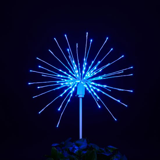 Odyssey Spritzer Blue 24" staked lit on black background