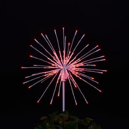 Odyssey Spritzer Red 24" staked lit on black background