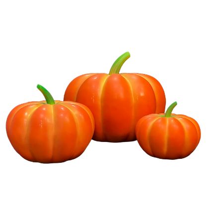 Group of Reinforced Fiberglass Halloween Pumpkins