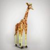 Giraffe lantern from shoulders up, displayed on gray background