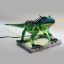 Lantern Iguana displayed lit on grey background