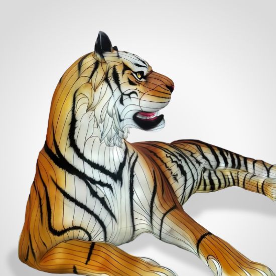 Lantern Tiger displayed on white background
