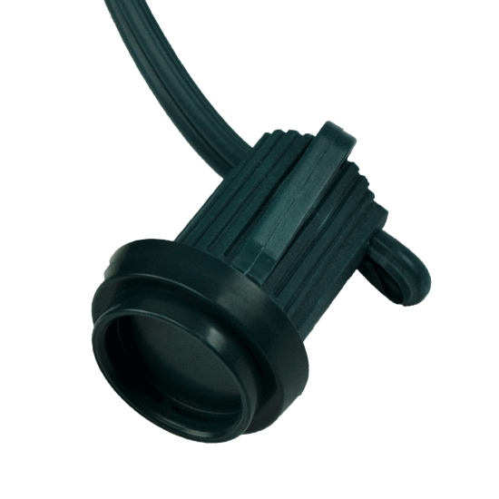 Green Socket Cap C7 and C9, displayed with cap on C9 socket