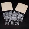 Mini adhesive clip set with multiple clips and backings