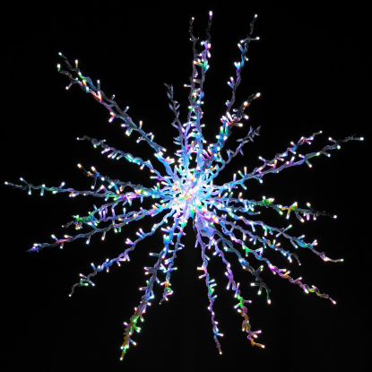 Oversized Dynamic RGB Spritzer displayed lit multi on black background
