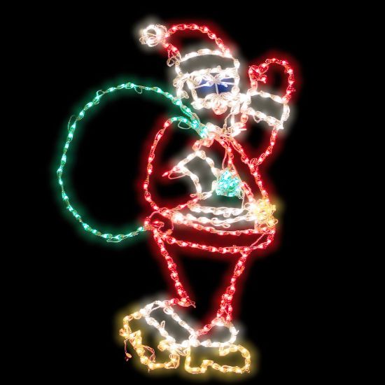 Santa with Bag LED 63"