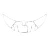 Lady Pumpkin Face Jack-O-Lantern mouth unlit on a white background