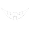 Sinister Pumpkin Face Jack-O-Lantern mouth unlit on a white background