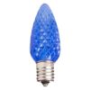 Single C9 bulb, blue, on white background