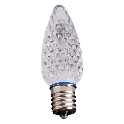 Single C9 bulb, white, on white background