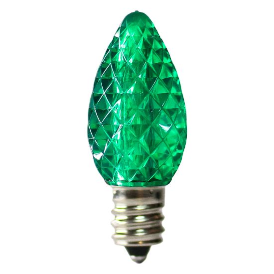 C7 Green bulb, displayed vertically