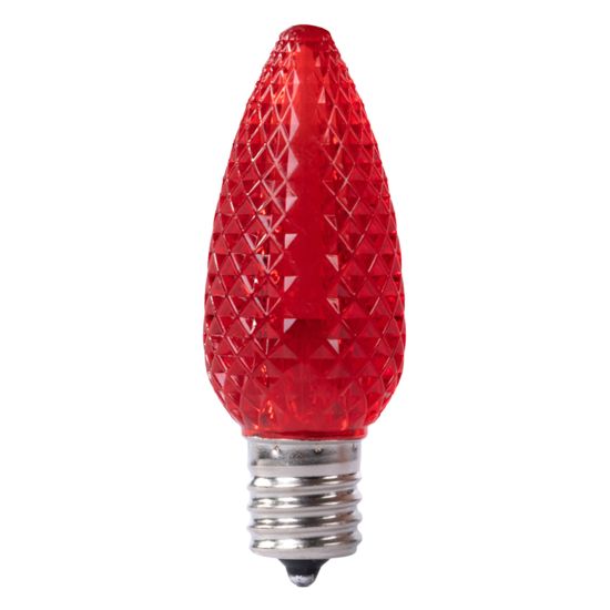 Picture of C9 LED Bulb - Red Transparent