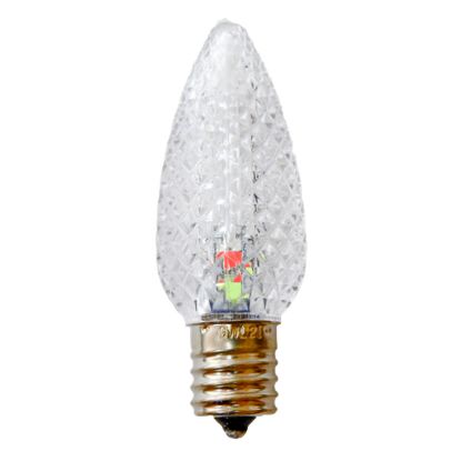RGBPW C9 bulb displayed unlit on white background